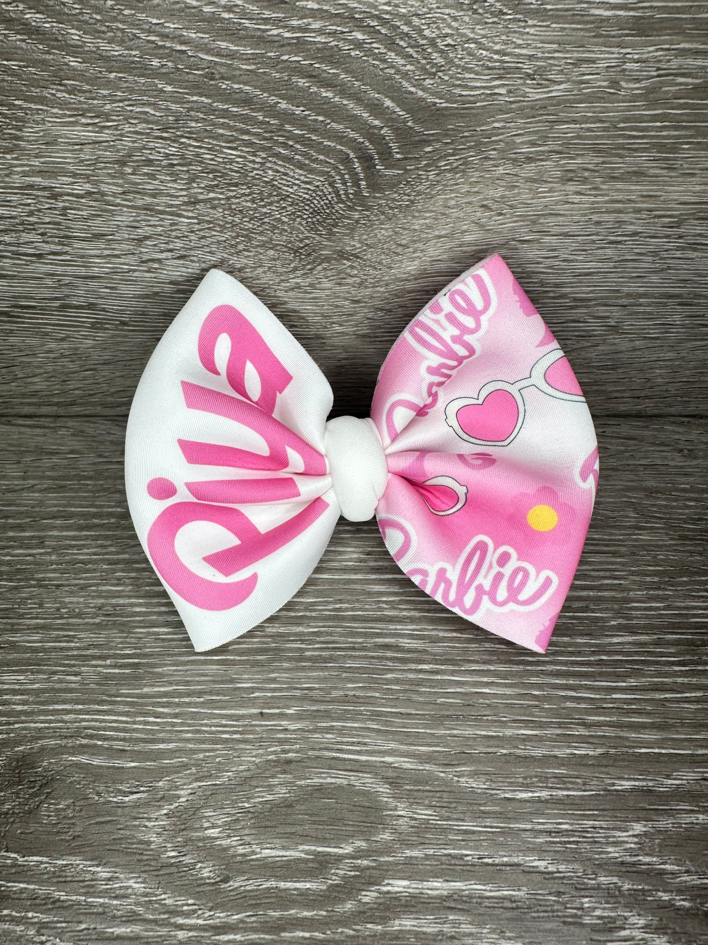 Pretty in pink Barbie Custom name bow