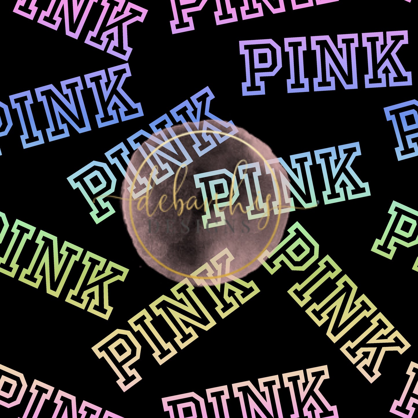 Dark Background PINK Headwrap/Top Knot