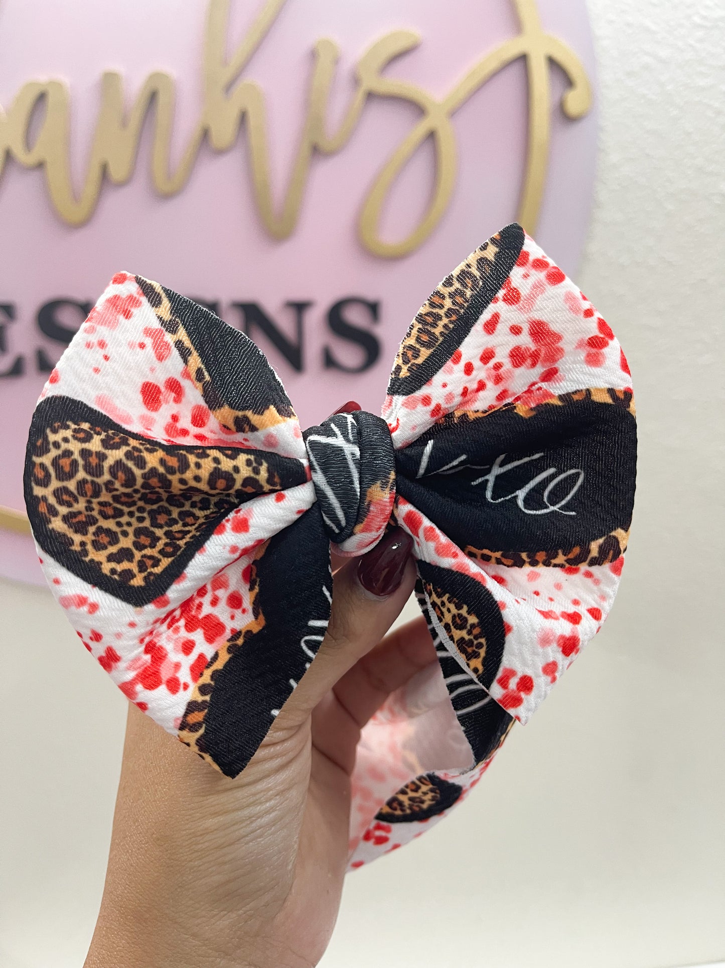 Valentines cheetah headwrap