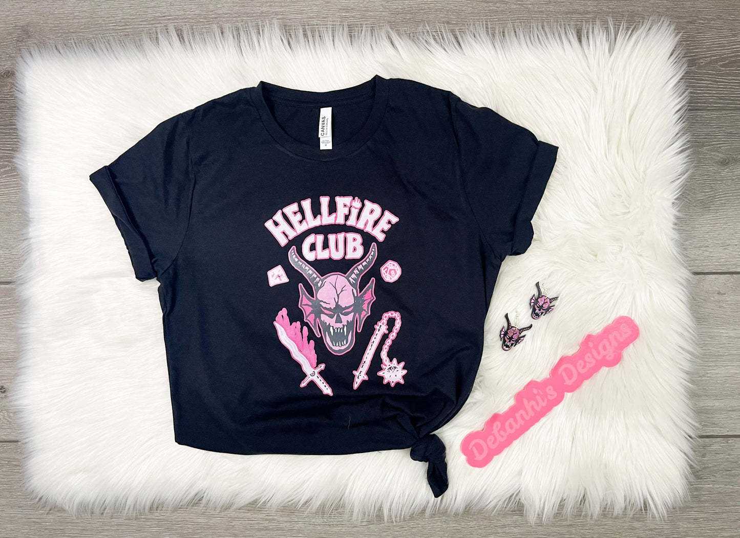 Pink Hellfire tshirt kid/adult size