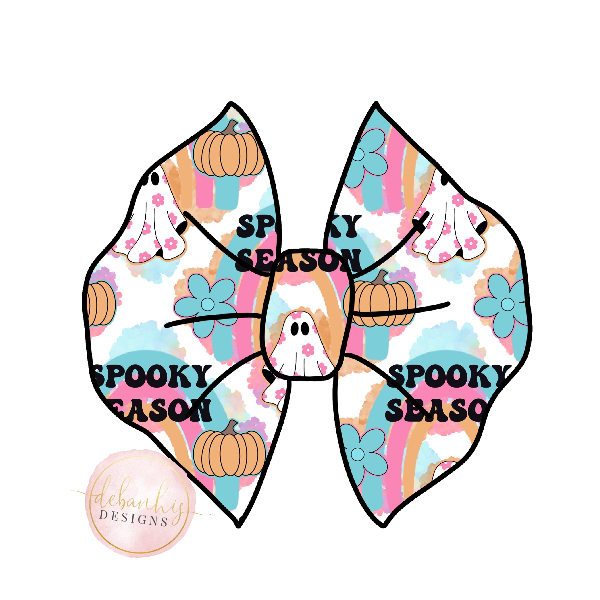 Spooky season bow/ Piggies