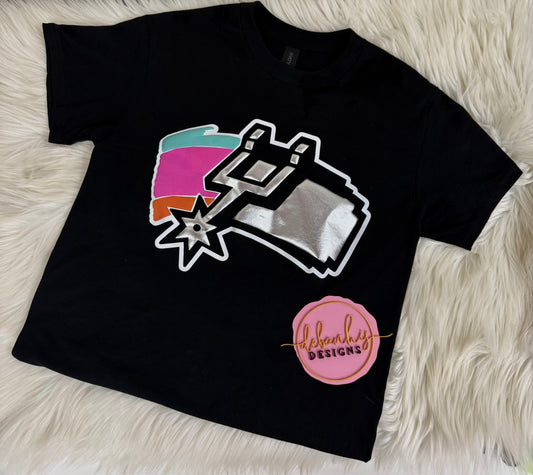SPURS Combined logo PUFF design Tshirt