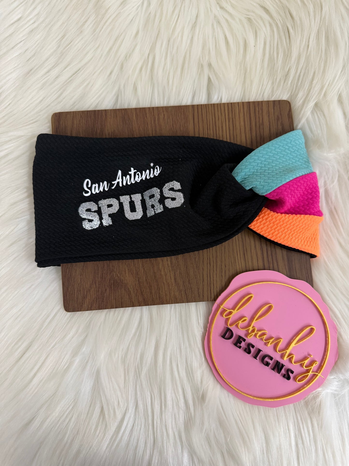 Spurs fiesta colors twisted headband