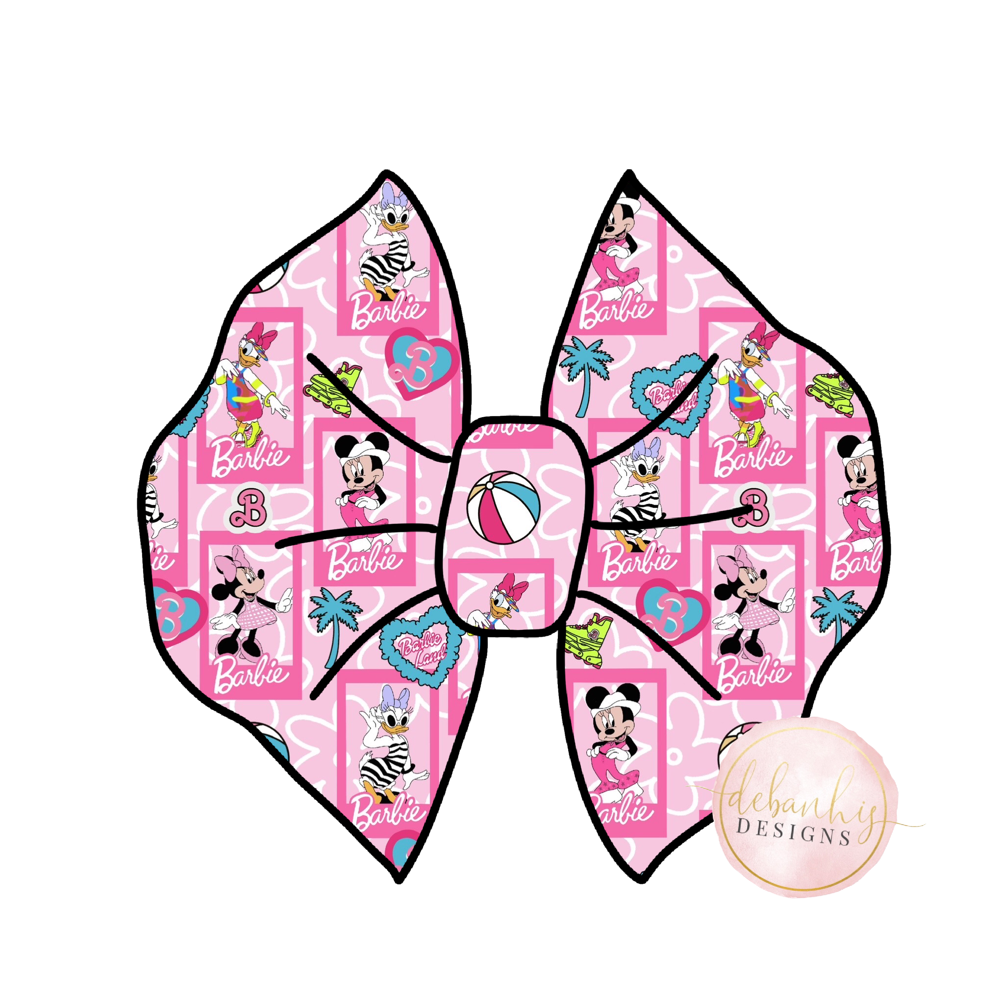 Magical Barbie bow/ Piggies