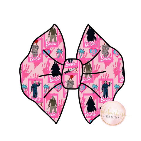 Horror Barbie bow/ Piggies