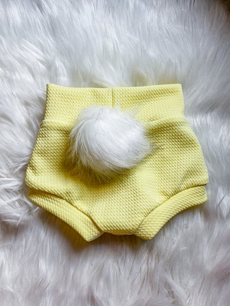 Light yellow bunny tail bummies