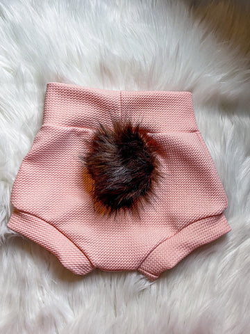 Pink gold shimmer bunny tail bummies