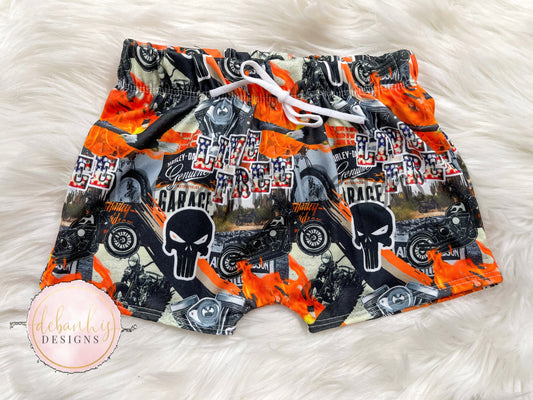 Live Free Harley boy shorts