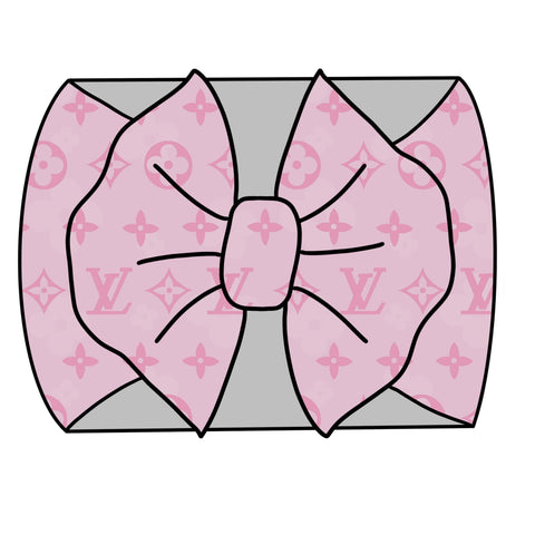 Boujee light pink LV headwrap