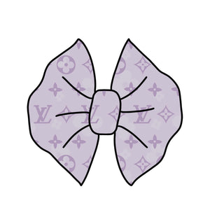 Boujee light purple LV bow/ Piggies