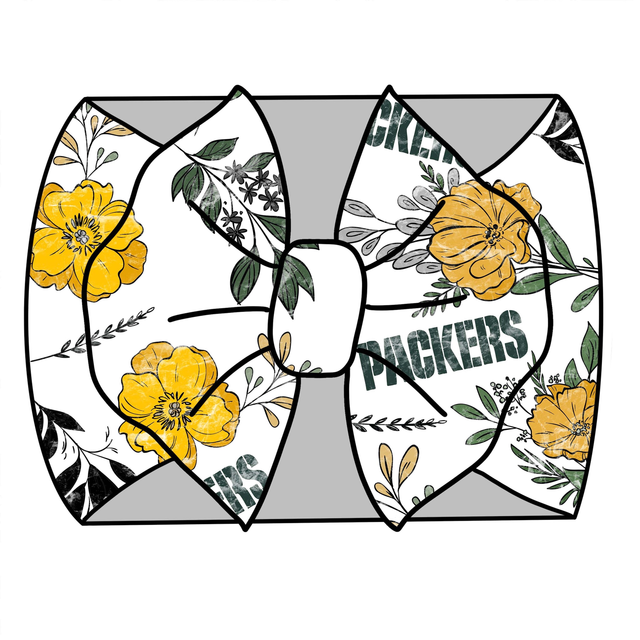 Packers Floral headwrap