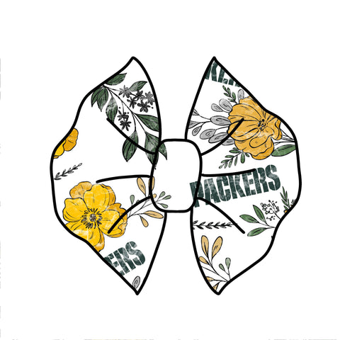 Packers Floral bow/ Piggies