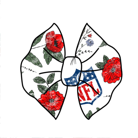 NFL Floral bow/ Piggies