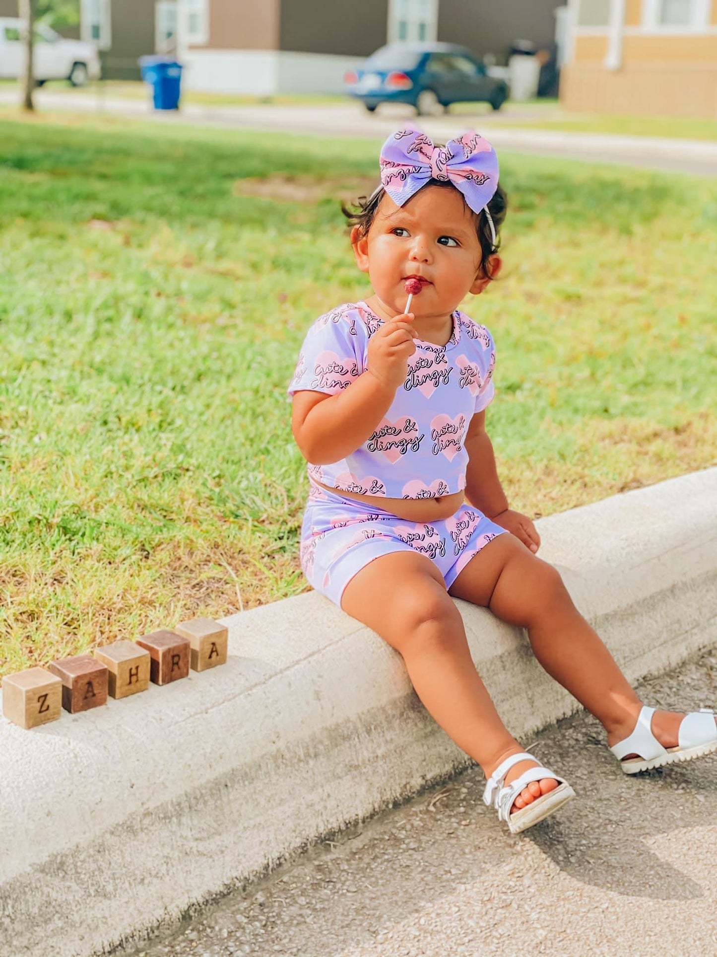 Cute & Clingy croptop & bummies set