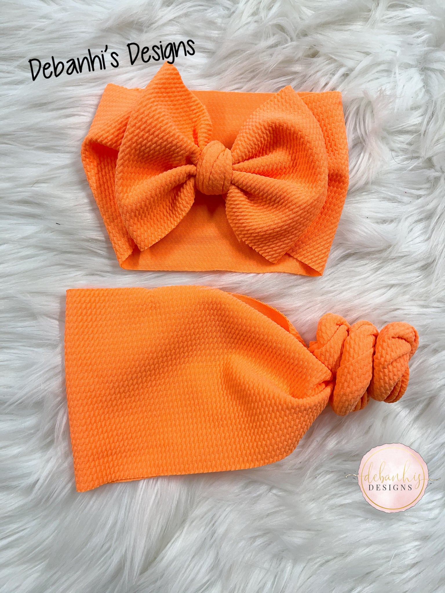 Neon orange headwrap