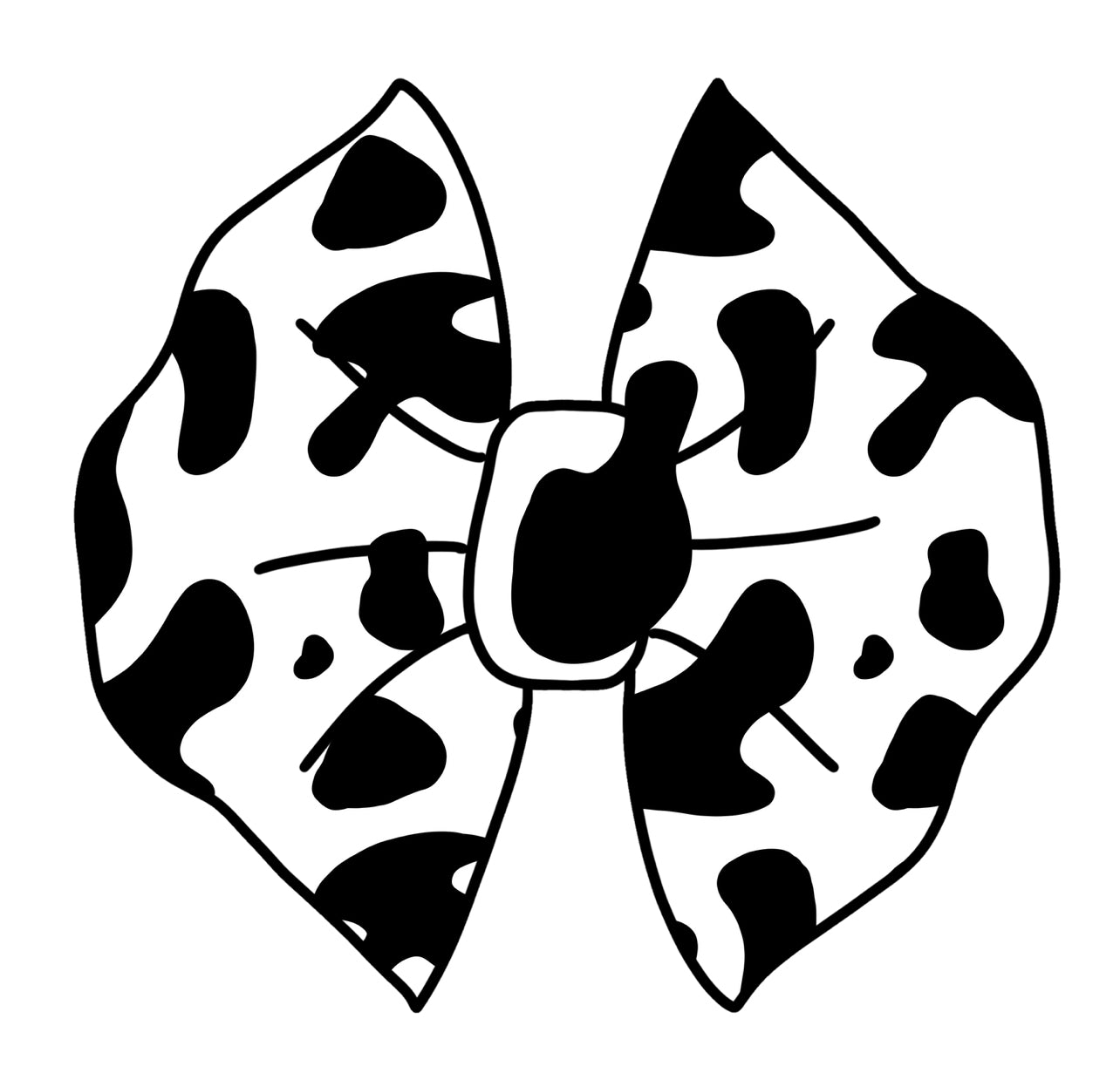 Cow print bow/ Piggies