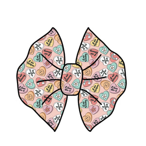 Confirmation hearts bow/ Piggies