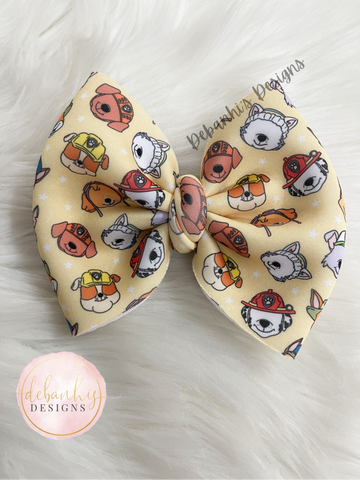 Rescue puppies bow/ Piggies