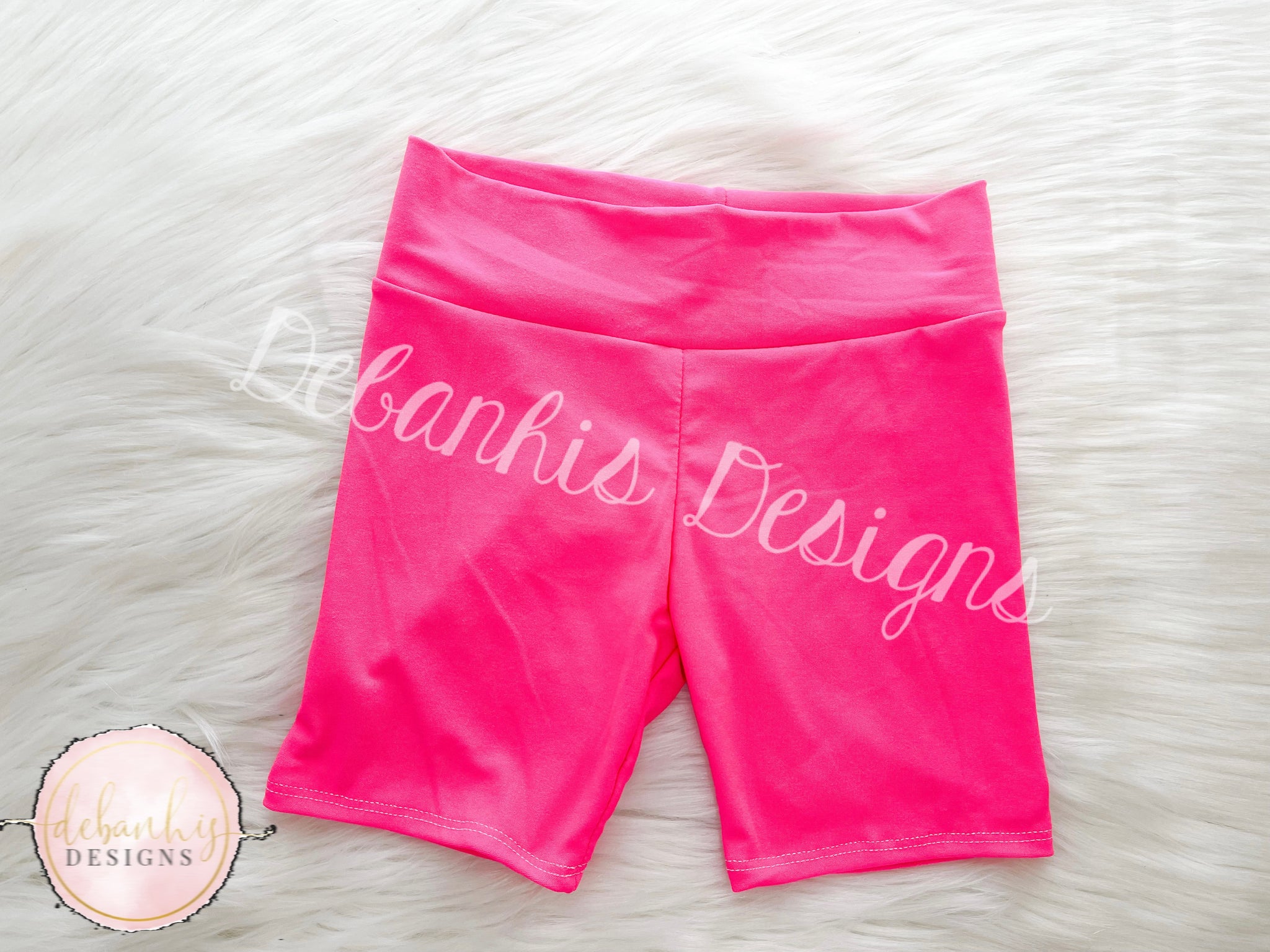 Neon Pink biker shorts kid/adult sizes