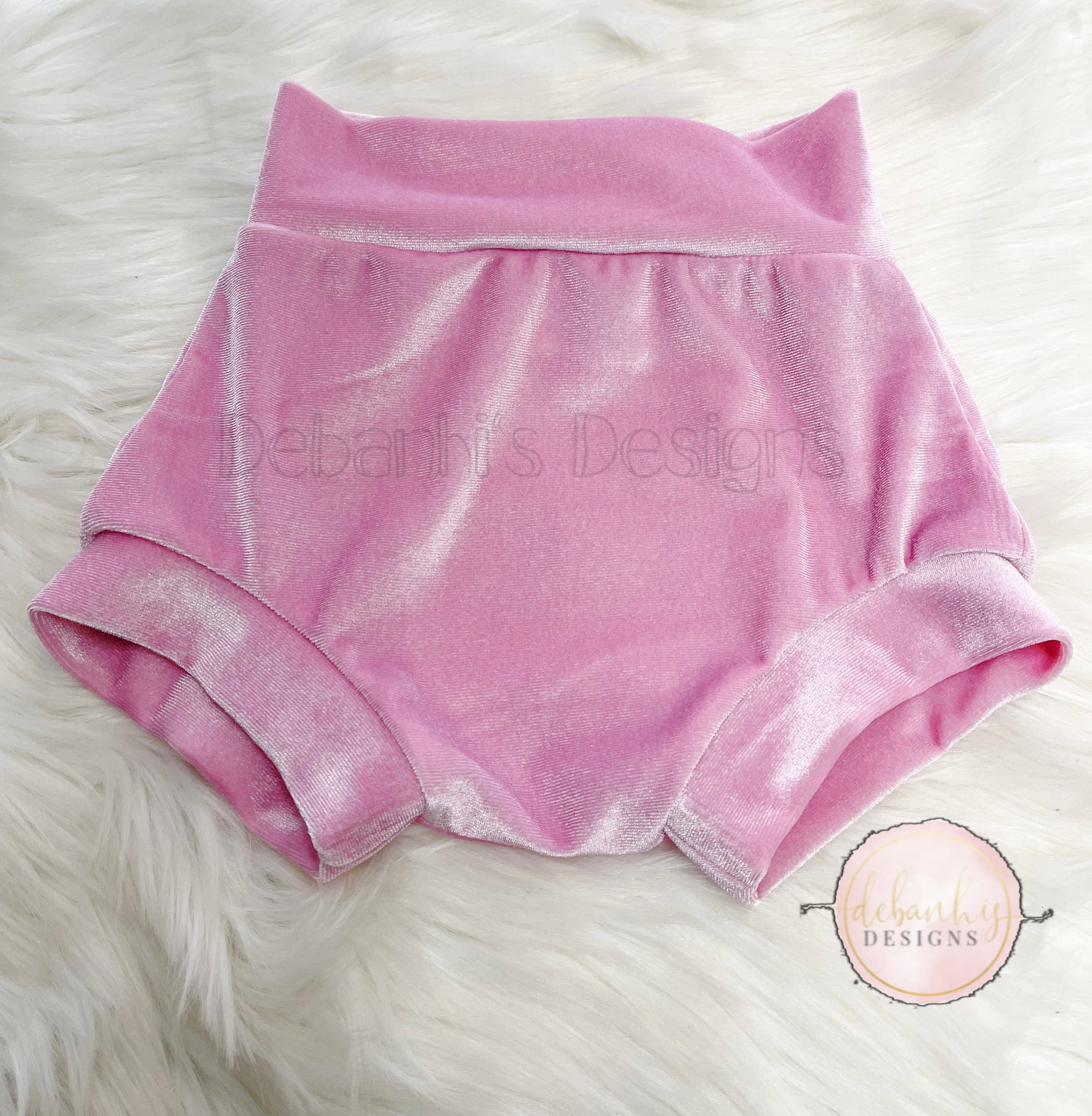 Light Pink velvet bummies