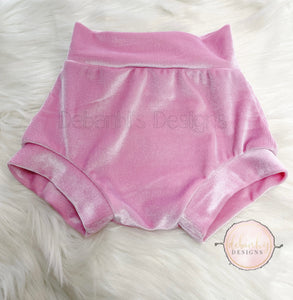 Light Pink velvet bummies