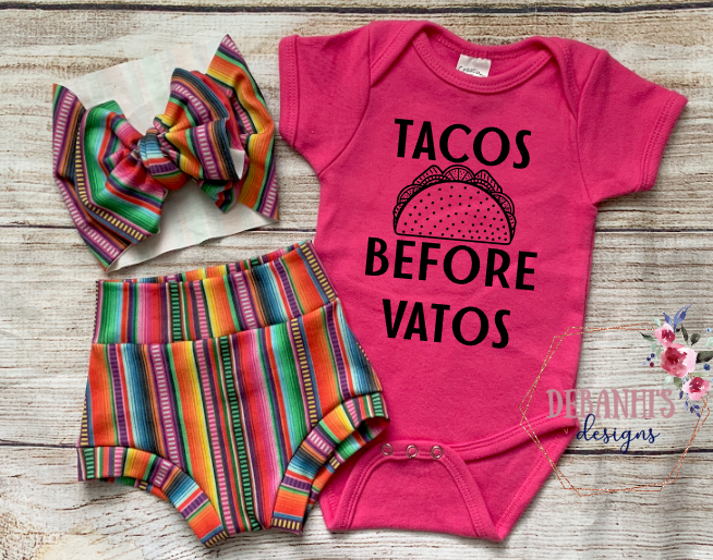 Tacos before vatos Tee – Debanhi's Designs