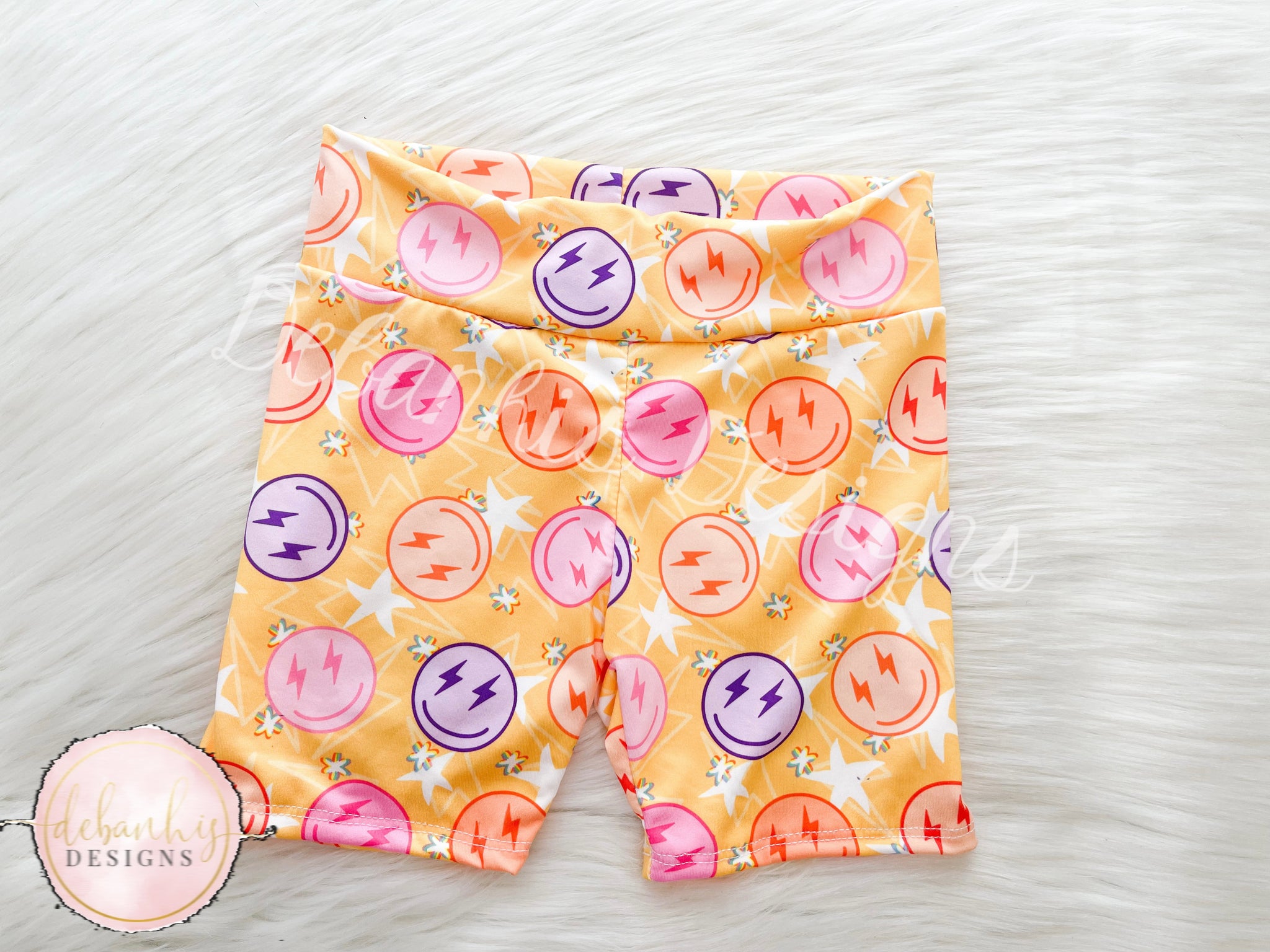 Rockstar smileys biker shorts kid/adult sizes
