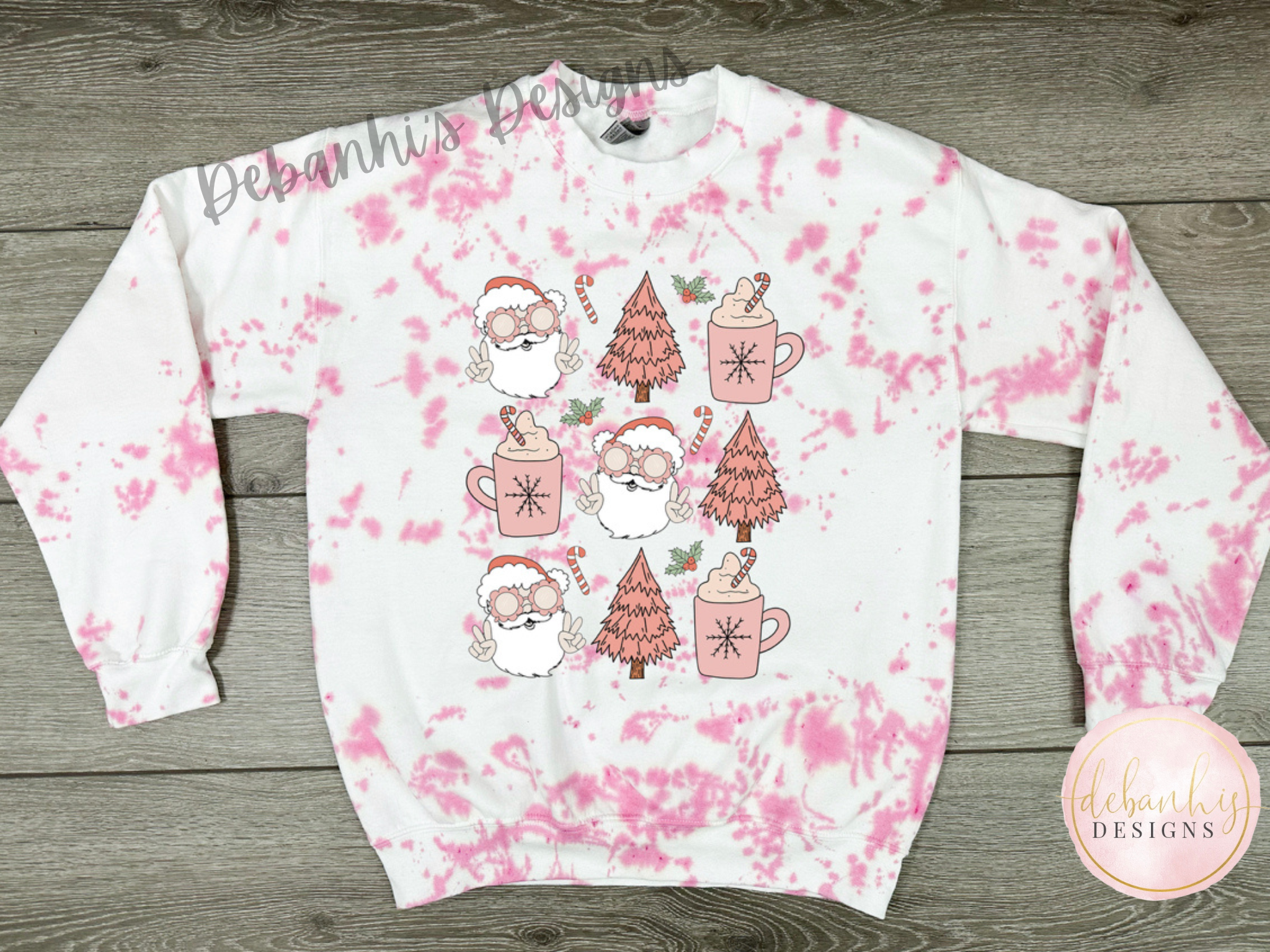 Pink Santa sweatshirt