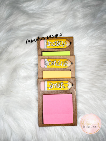 Teacher sticky notes holder