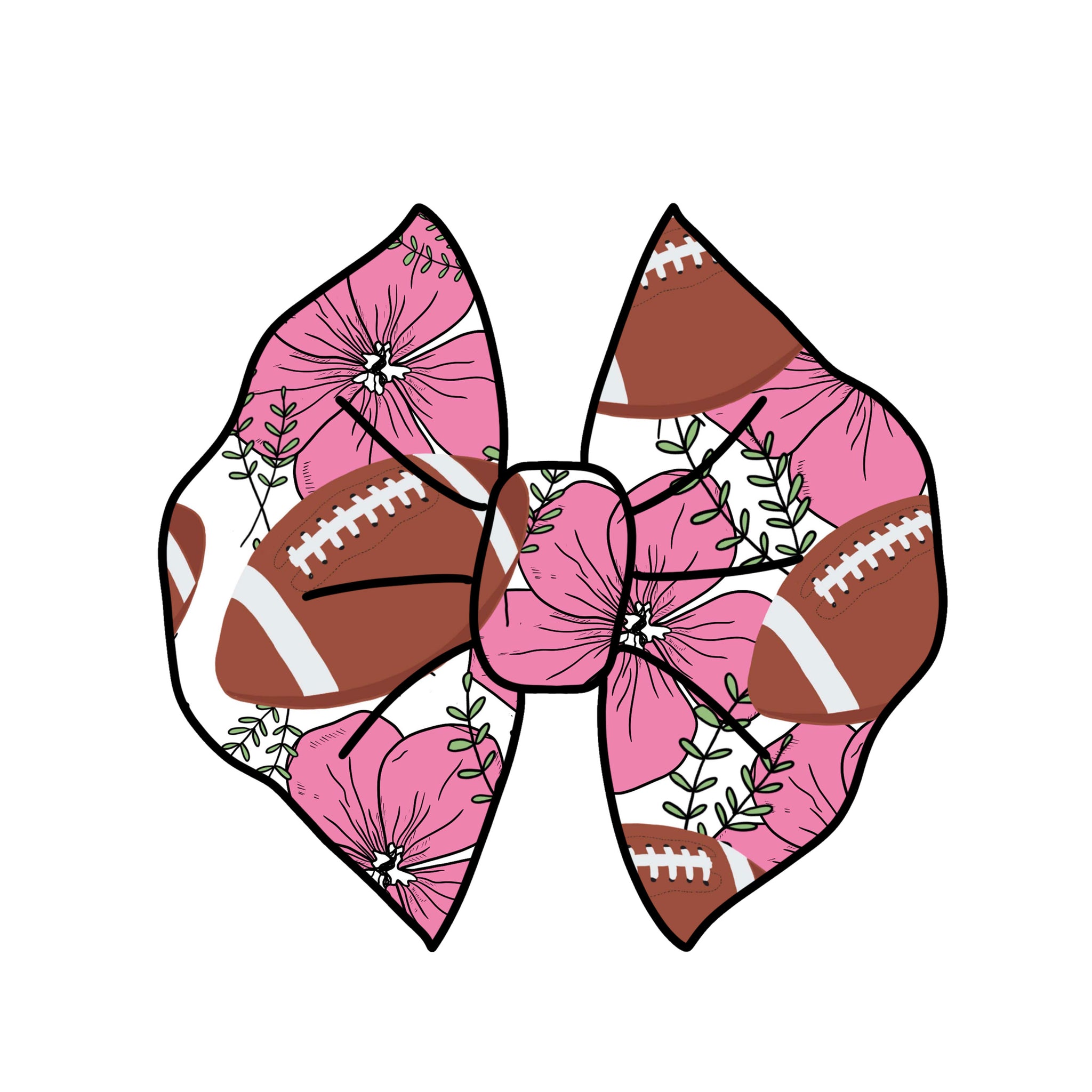 Football bow/ Piggies
