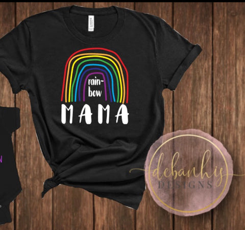 Rainbow mama Womens tee