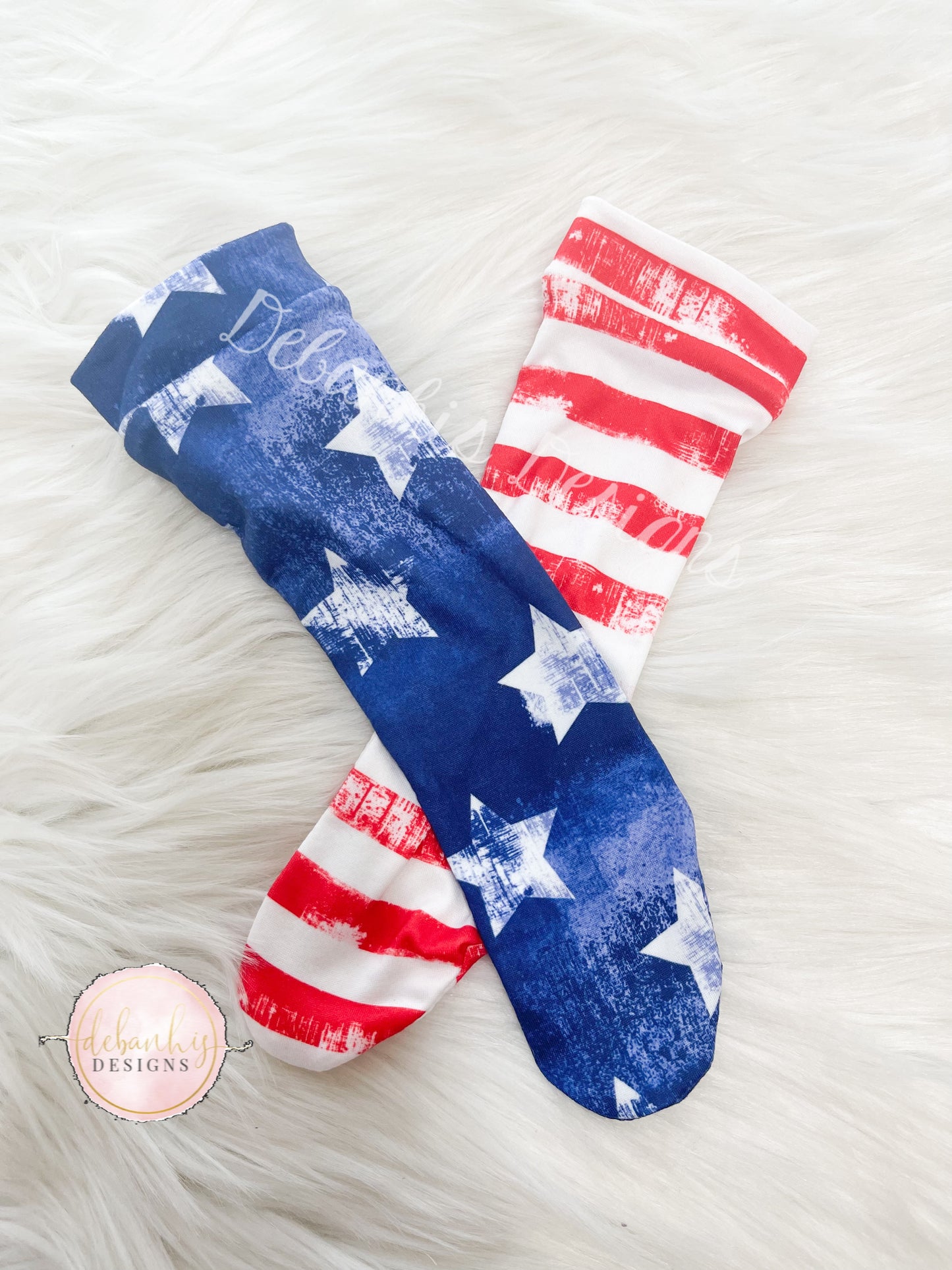 4th of july knee socks