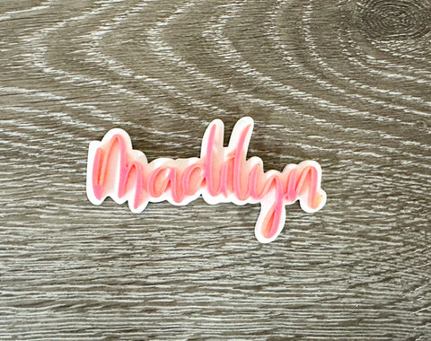Custom name acrylic clip