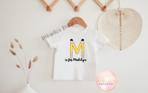 Personalized pencil Tshirt