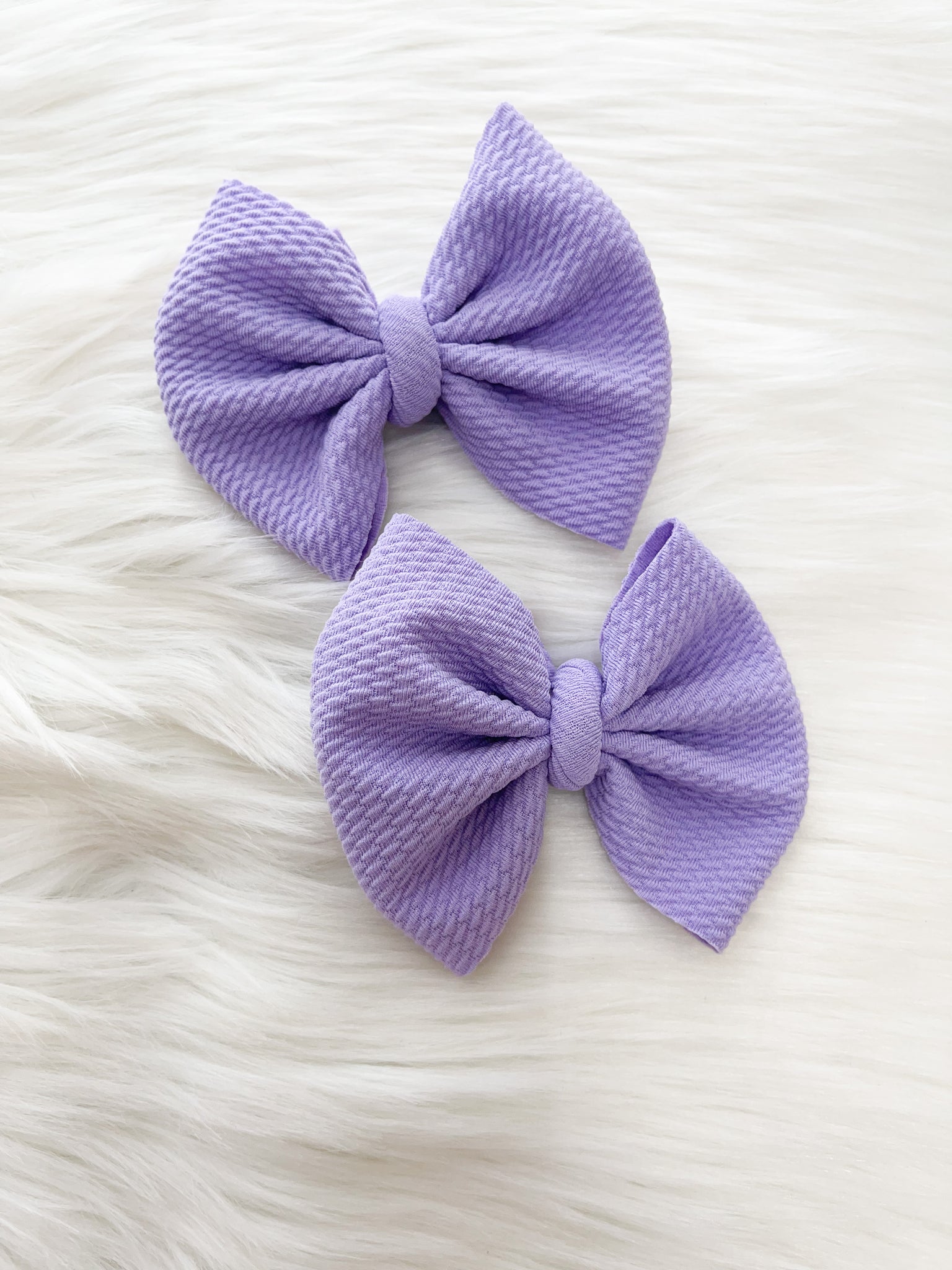 Purple bow/ piggies