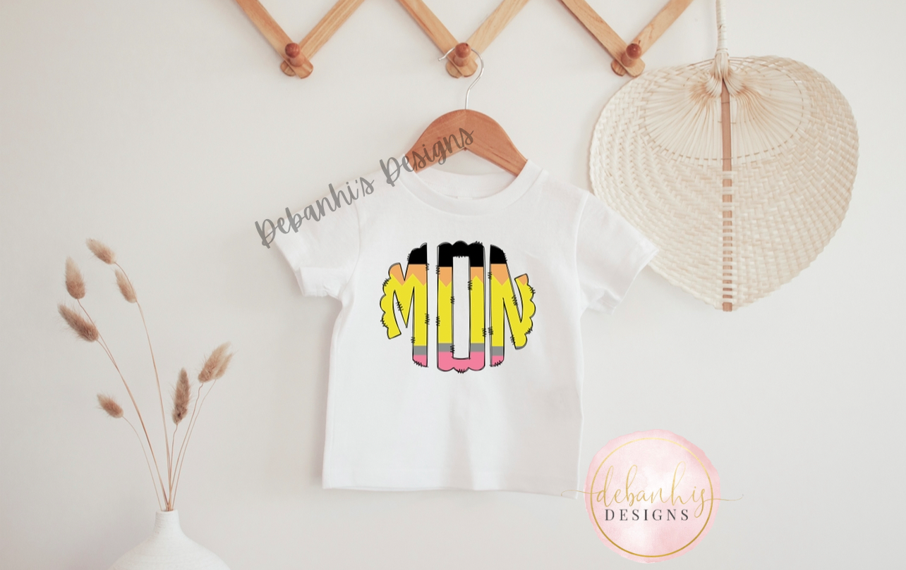 Pencil monogram Tshirt