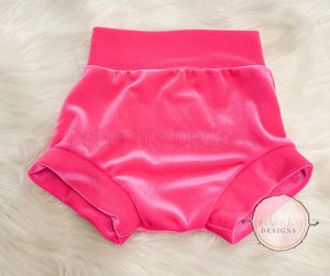 Neon Pink velvet bummies