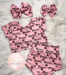 Bonita Croptop & Bummies set