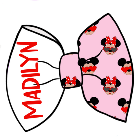 Vday mouse Custom name bow