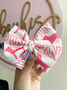 PINK bow/ Piggies