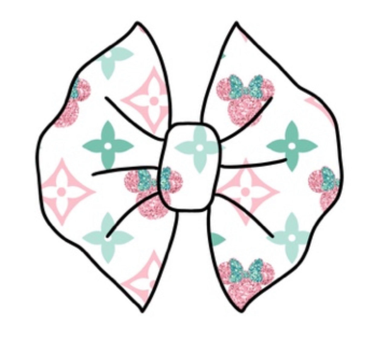Boujee Minnie bow/ Piggies