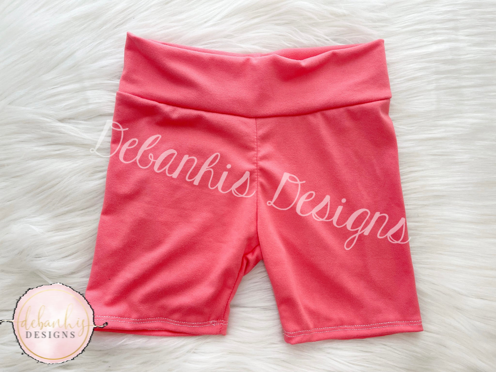 Coral biker shorts kid/adult sizes