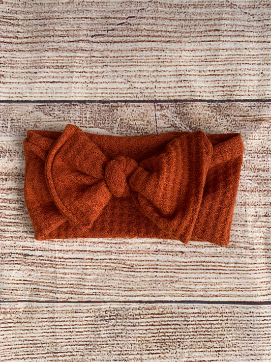 Rust knot bow headwrap