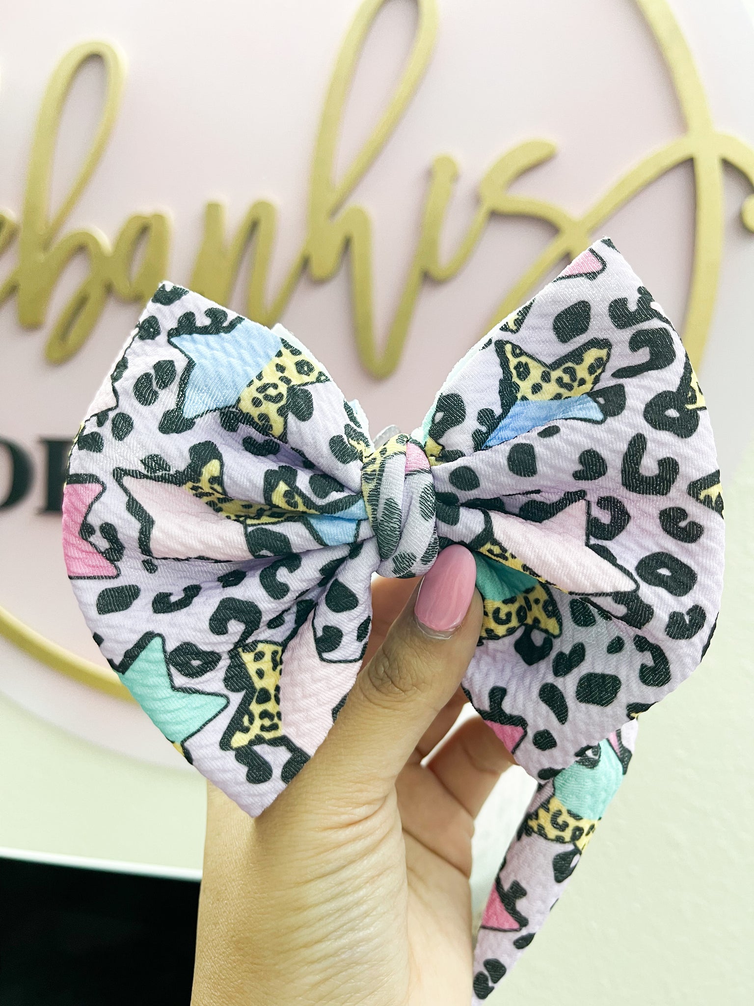 Purple leopard stars headwrap