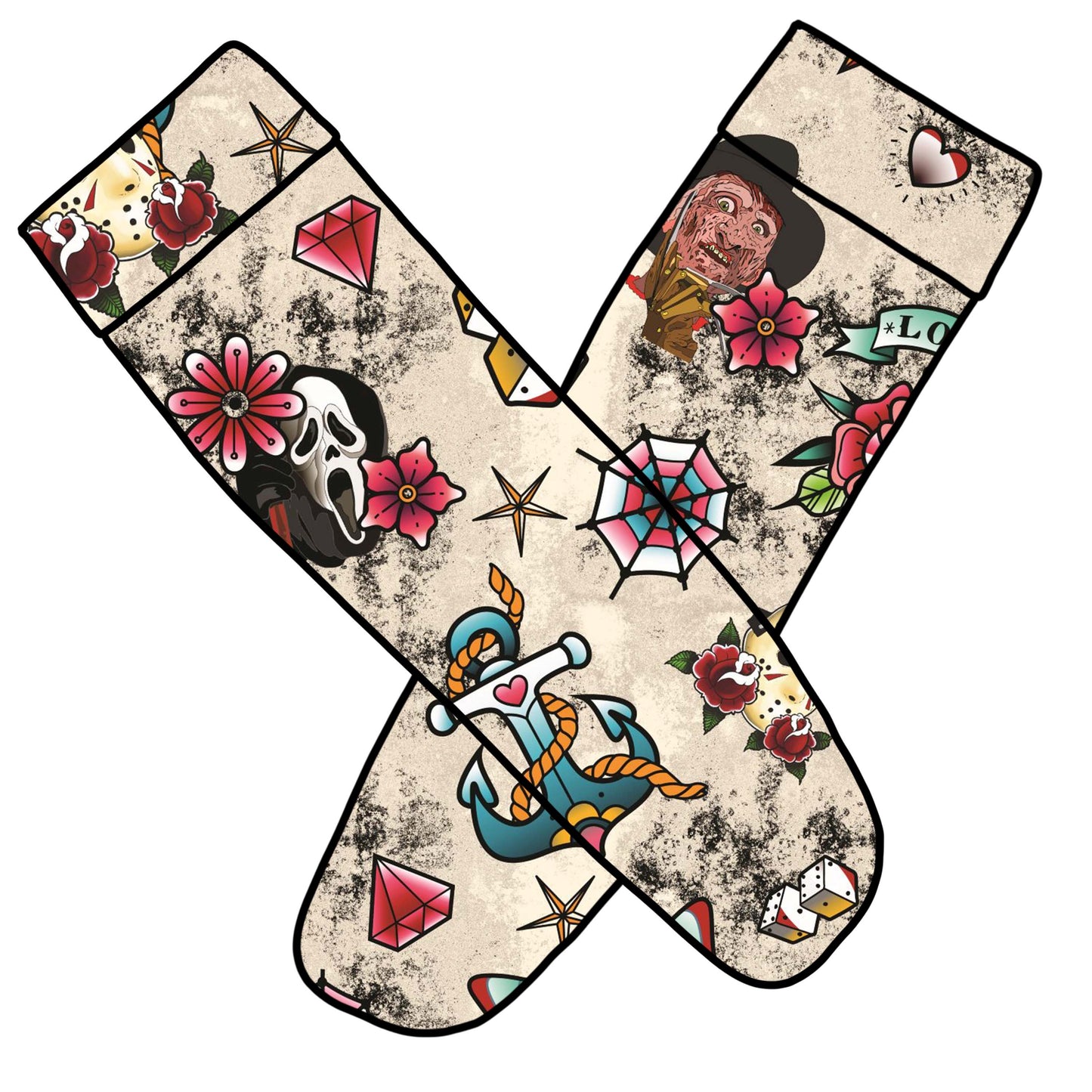 Killers tattoos knee socks