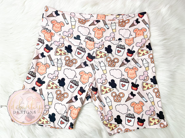 Disney snacks Womens Biker Shorts