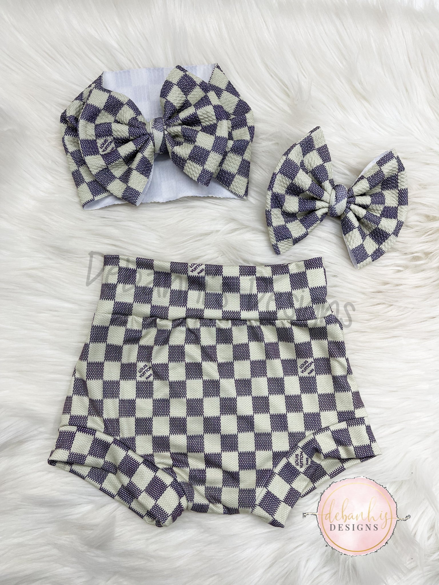 Gray checkered Bummies