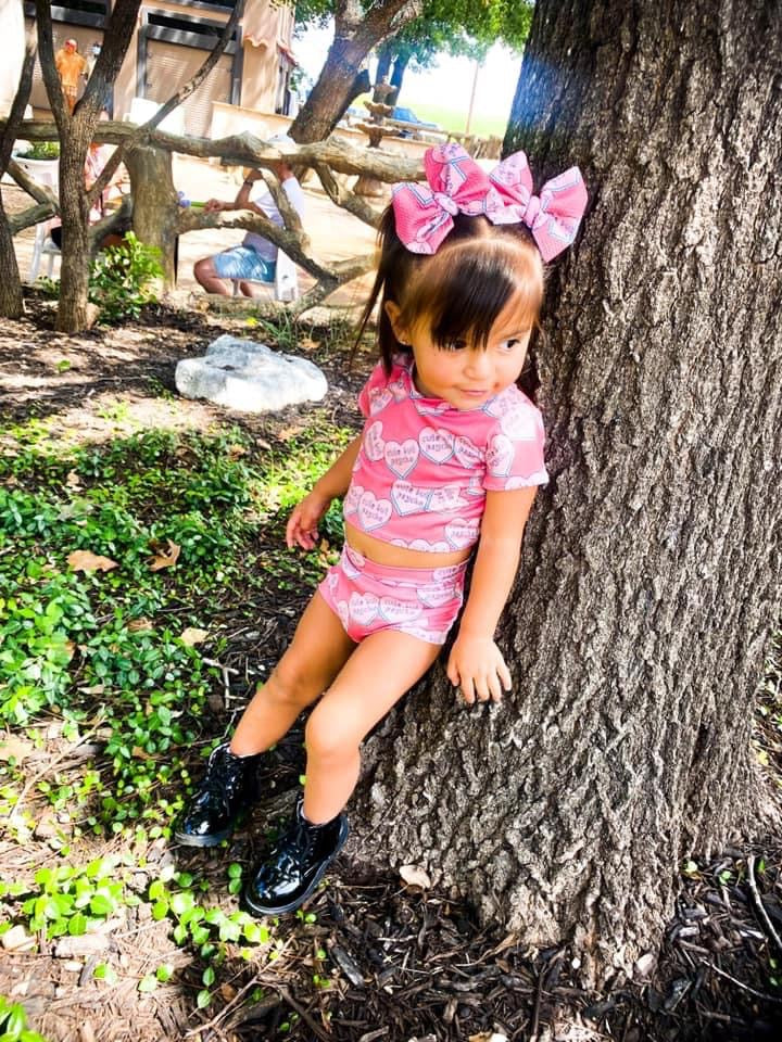 Cute but psycho Croptop & Bummies set