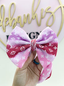 Red & Pink LV headwrap
