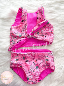 Pink summer Reversible Swimsuit